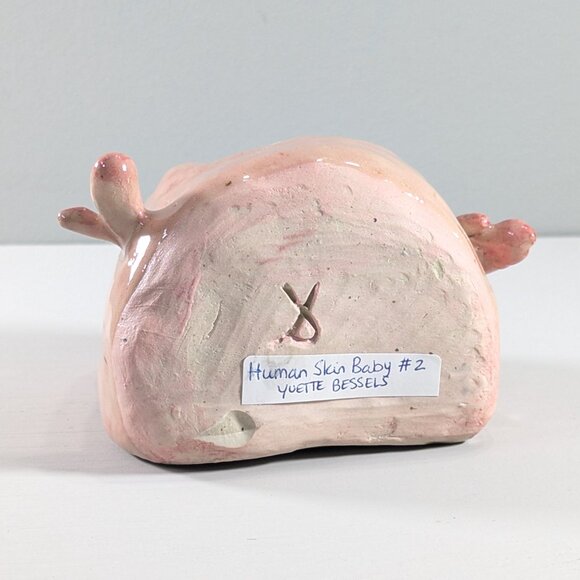 Handmade 5" ceramic cry baby oddity air plant holder, wall hanging planter - Picture 8 of 8